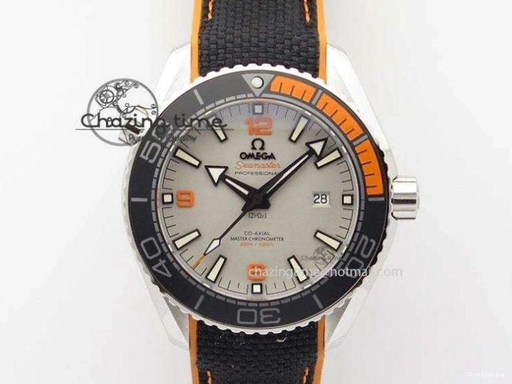 0411 ComfortFit 2016 Planet Ocean 45mm SS JHF Gray Dial On Nylon Strap A 8226